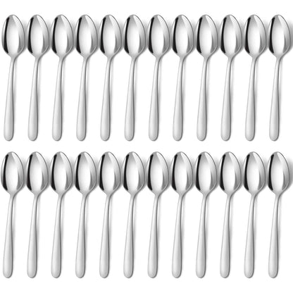 24 Stück Suppenlöffel Set Edelstahl Esslöffel Tafellöffel