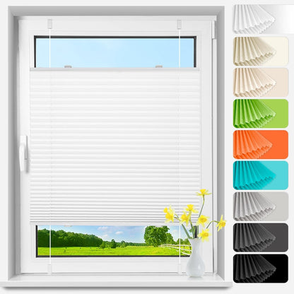 rollos für ohne bohren jalousien Plissee Klemmfix 35x100cm