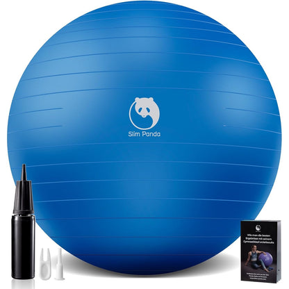 Gymnastikball 65cm Blau Pilates Ball Yoga Ball Aufblasbar