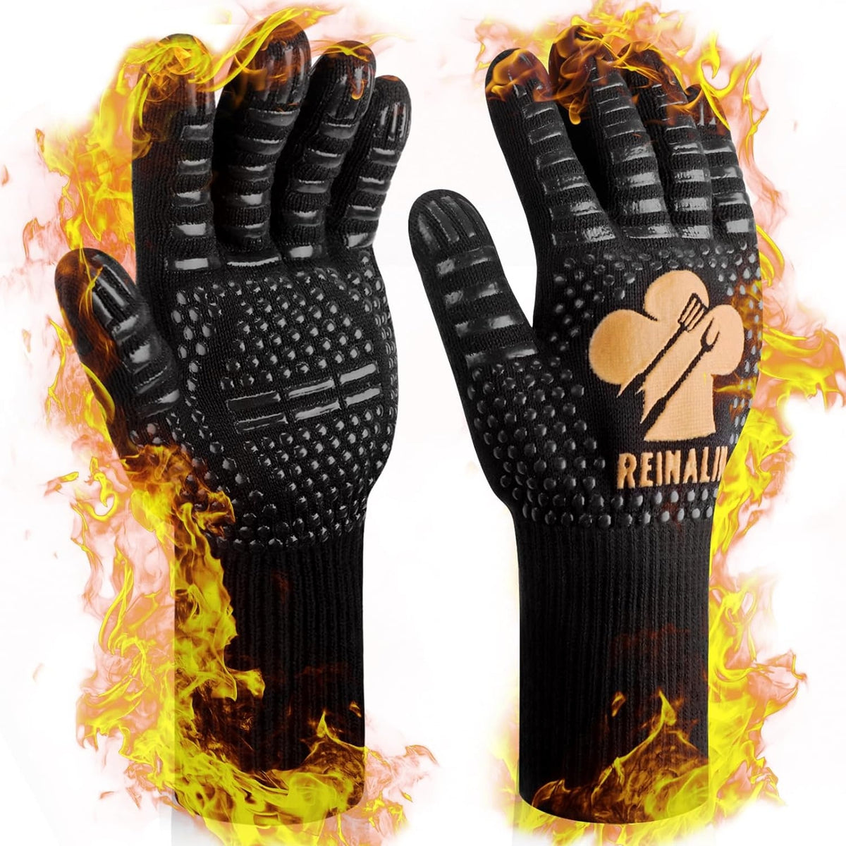 Grillhandschuhe Hitzebeständig bis 800 Grad Grill Zubehör