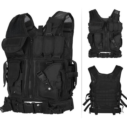 Airsoft Weste Taktische Weste Herren Outdoor mit Taschen