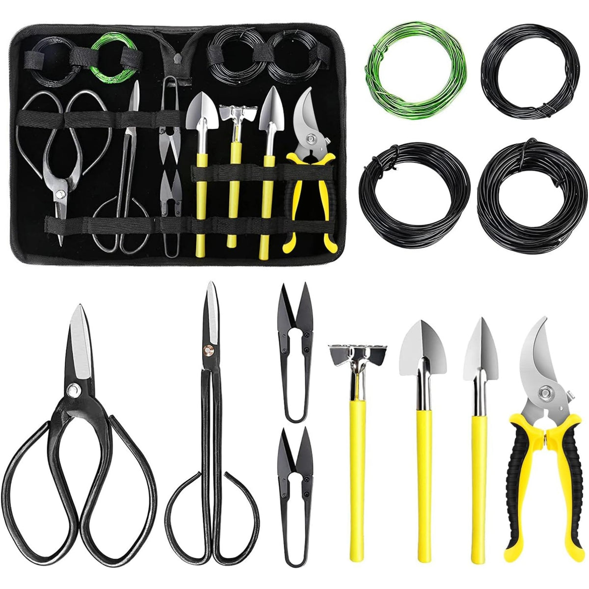 Bonsai Werkzeug Kit 13 teilig Scheren Draht Mini Werkzeuge