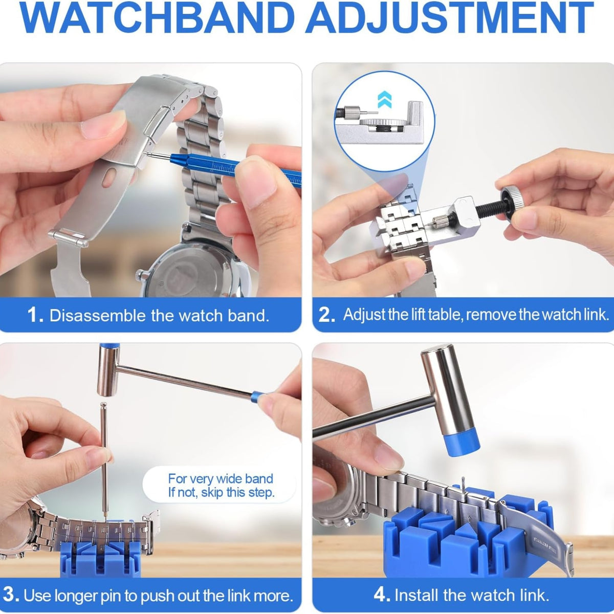 Uhrenarmband Werkzeug Set Uhrmacherwerkzeug Benutzerhandbuch
