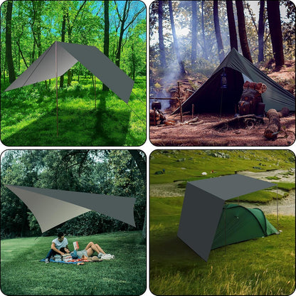 Tarp 3x3 Wasserdicht Grau Sonnensegel Wasserdicht UV 50+