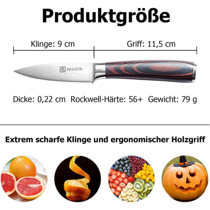 9 cm Gemüsemesser Obstmesser Schälmesser Küchen Messer