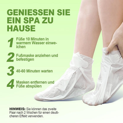 Fußmaske JVR 3 Paar Hornhaut Socken Milchsäure Hornhautentferner Pflege