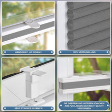 Rollos für Fenster ohne Bohren Klemmrollos Plissee 85x130cm