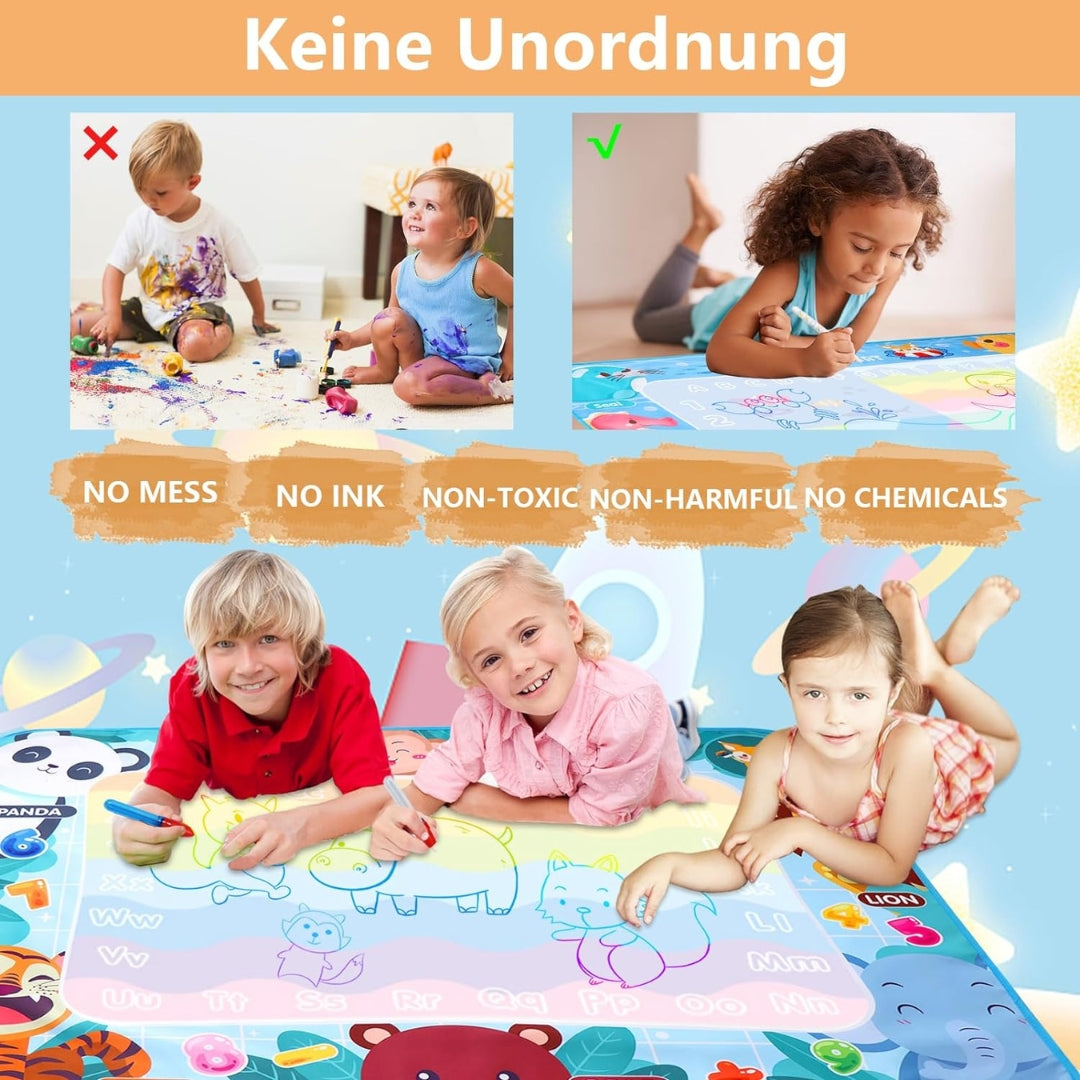 Magic Doodle Wassermatte 120x90 Dinosaurier mit Wasserstiften Kreativ für Kinder