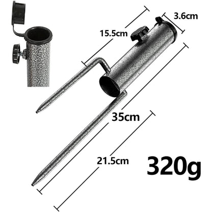 Eisen Schirmständer Rasendorn 35cm Bodendübel 21.5cm