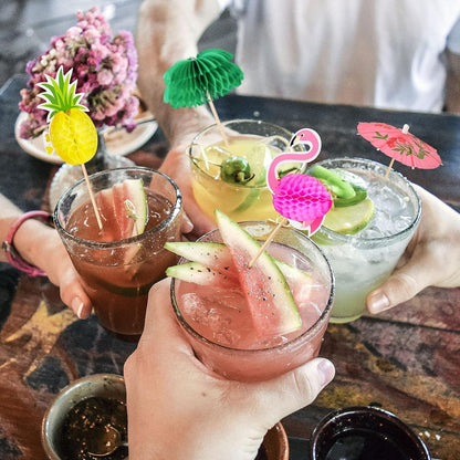 60 Stücke Cocktail Dekoration Cocktailspieße Schirmstäbchen