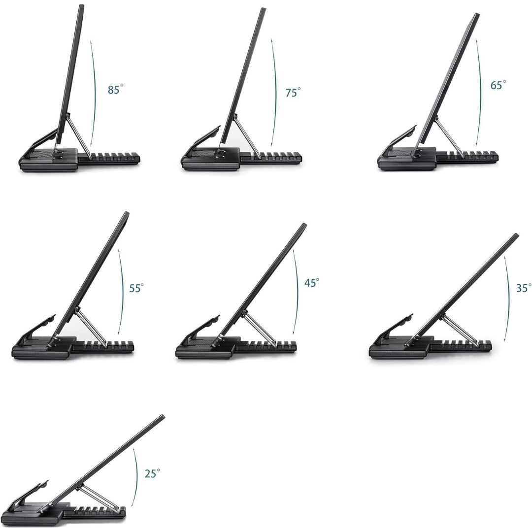 Faltbarer Buchständer Metall 7 Einstellbare Winkel Büro Küche 28.7cm