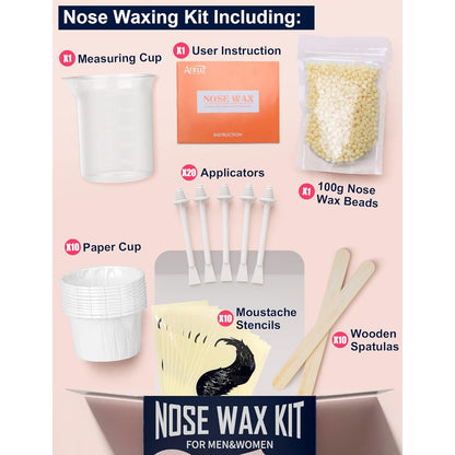 Waxing Set Nasenhaar Wachs Kit Haarentfernung 20 Nutzungen
