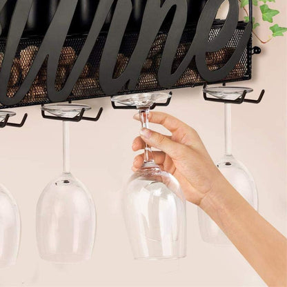 Weinflaschenhalter Wand 42cm Metall Weinregal Küchenzubehör