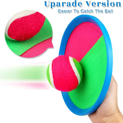 Klettballspiel für Kinder Set 4 Schläger 4 Bälle 1 Outdoor