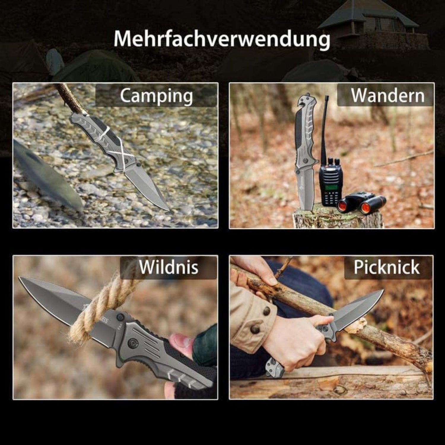 Taschenmesser Klappmesser Rettungsmesser mit Glasbrecher