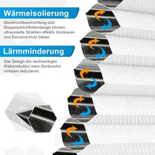 plissee ohne bohren Thermo Sonnenschutz 90x120cm Klemmfix