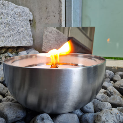 Schwabenfire Outdoorkerze mit Dauerdocht in Metallschale kerzendeko Gartenkerze Geschenke für Frauen große Outdoor Kerzen wiederverwendbar