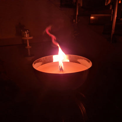 Schwabenfire Outdoorkerze mit Dauerdocht in Metallschale kerzendeko Gartenkerze Geschenke für Frauen große Outdoor Kerzen wiederverwendbar