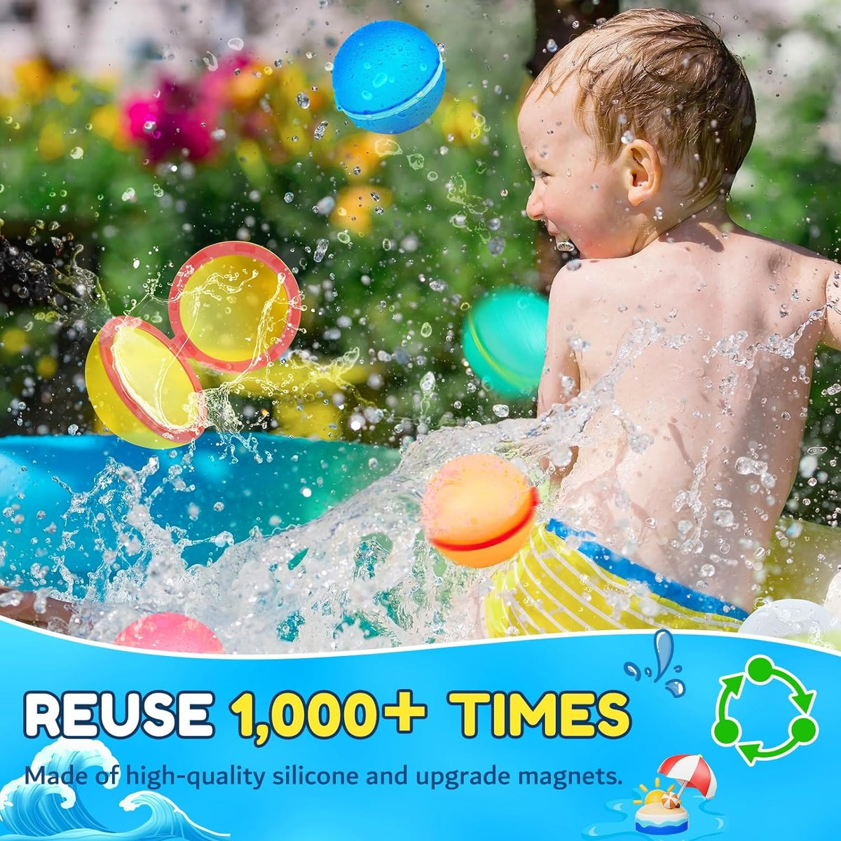 Wasserbomben Wiederverwendbar Outdoor Spielzeug Magnet 6x