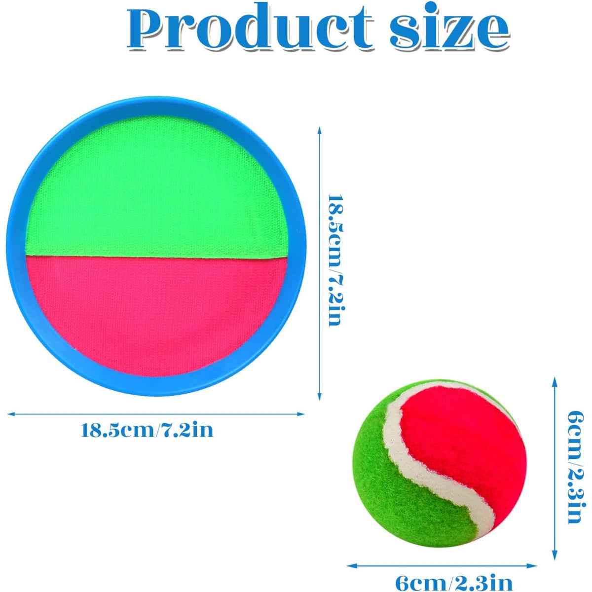 Klettballspiel für Kinder Set 4 Schläger 4 Bälle 1 Outdoor