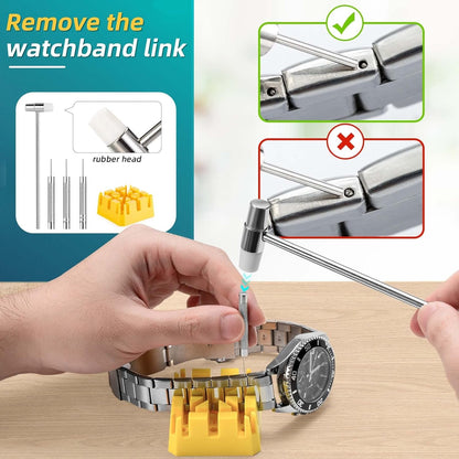 uhrenwerkzeug uhrmacherwerkzeug uhrenwerkzeugset Uhr Reparatur Set Tasche Watch Tools Nylontasche Uhr Werkzeug Set mit Gehäuseöffner 88PCS