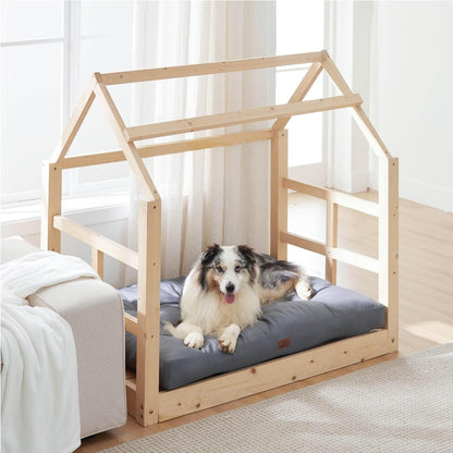 Hundekissen große Hunde waschbar Hundebetten 111x89cm Hundematratze wasserdicht XXL für große mittelgroße Hunde Outdoor gepolstert Hundematte grau