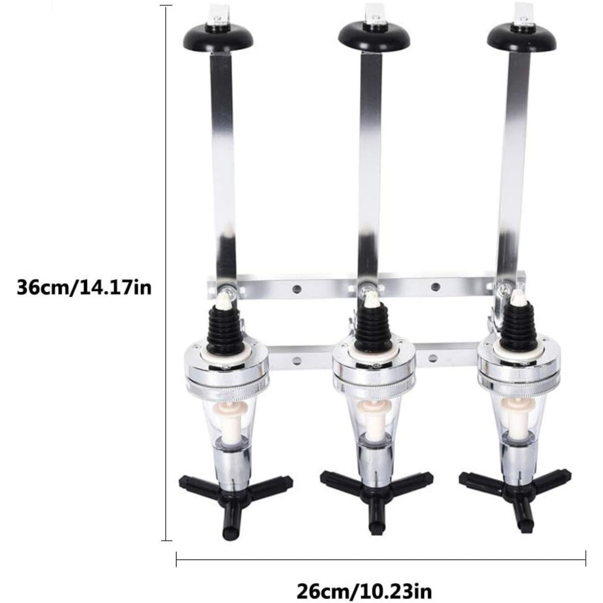 Wandmontierter Weinspender für 3 Flaschen aus Aluminium Bar Butler Flaschenhalter Schnapsspender für Cocktails Bartending Mixwein für Bar Küche