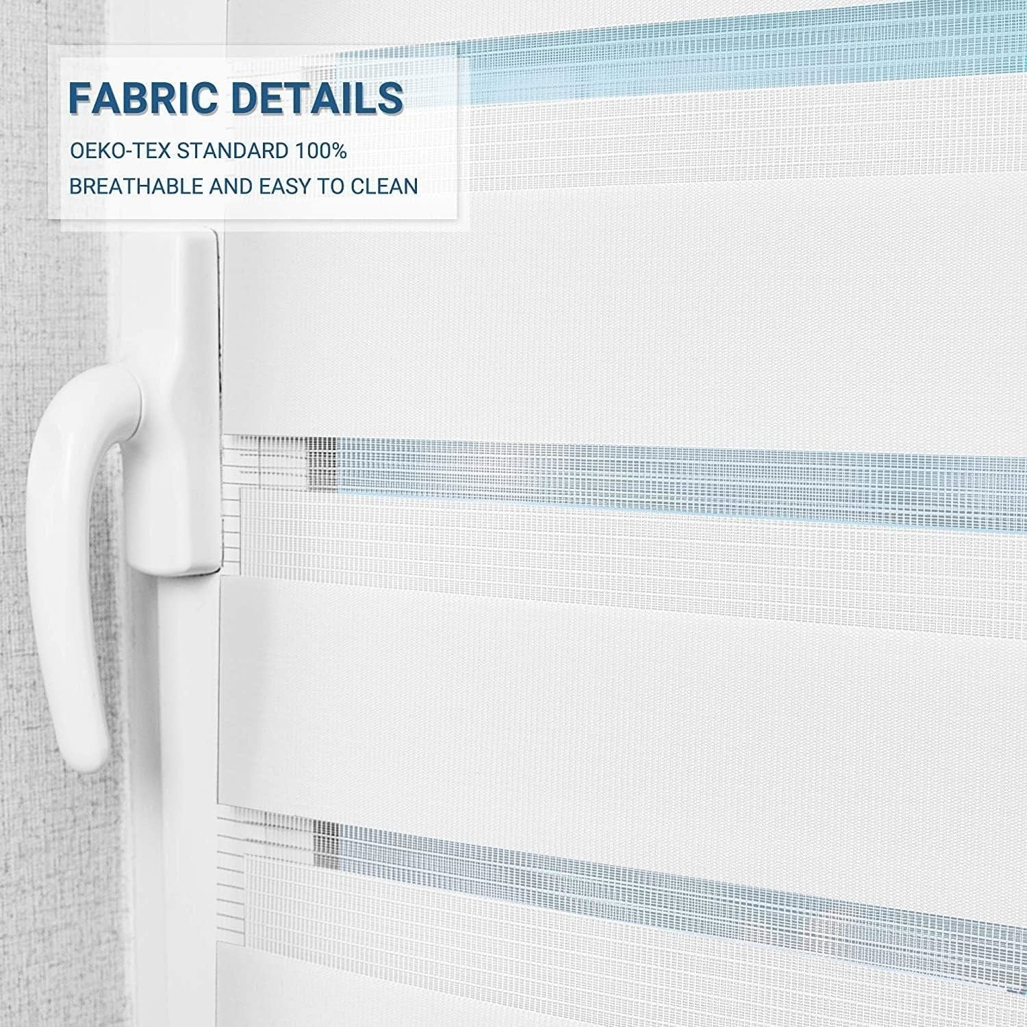 plissee ohne bohren Verdunkelung Doppelrollo Klemmfix ohne Bohren & mit Bohren 80x120cm Weiß Duo Rollos für Fenster und Tür