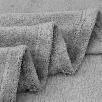 Kuscheldecke flauschig Sofadecke Fleecedecke 230x270 cm Couchdecke Grau