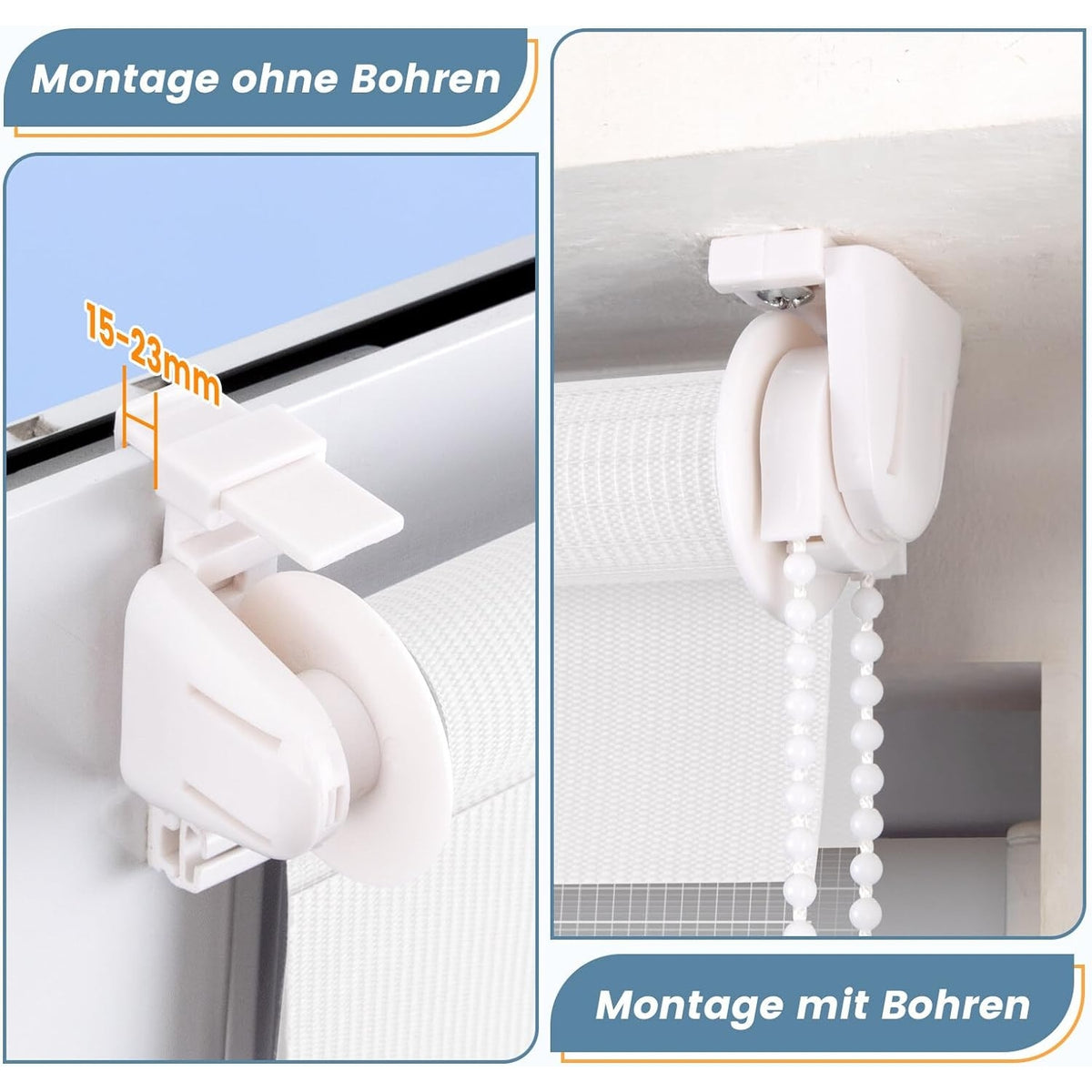 Klemmrollos für Fenster ohne Bohren Plissee Klemmfix Verdunklungsrollo 45x170cm