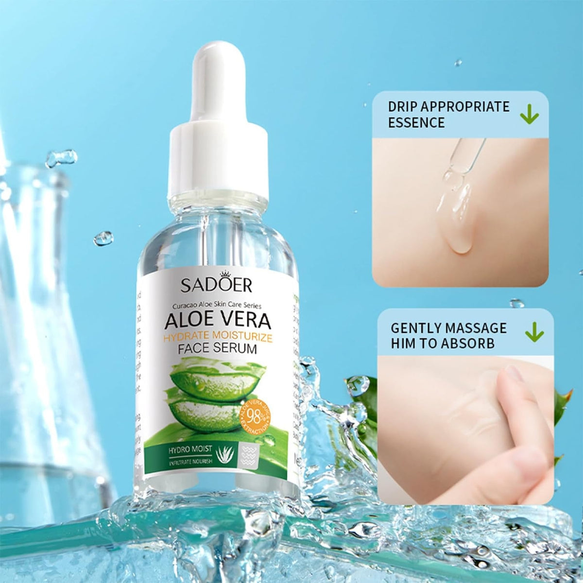 Gesichtspflege Set Aloe Vera 8tlg Geschenkset Frauen Feuchtigkeitspflege