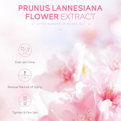 Geschenke für Frauen Sakura Hautpflege 5-teilig Set korean skincare Feuchtigkeit