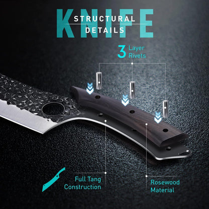 Langes Brisketmesser 31cm Japanisches Küchenmesser Scharfes Hackmesser mit Box