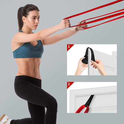 Premium Fitnessbänder Theraband Widerstandsbänder Set 3 Stufen für Yoga Pilates