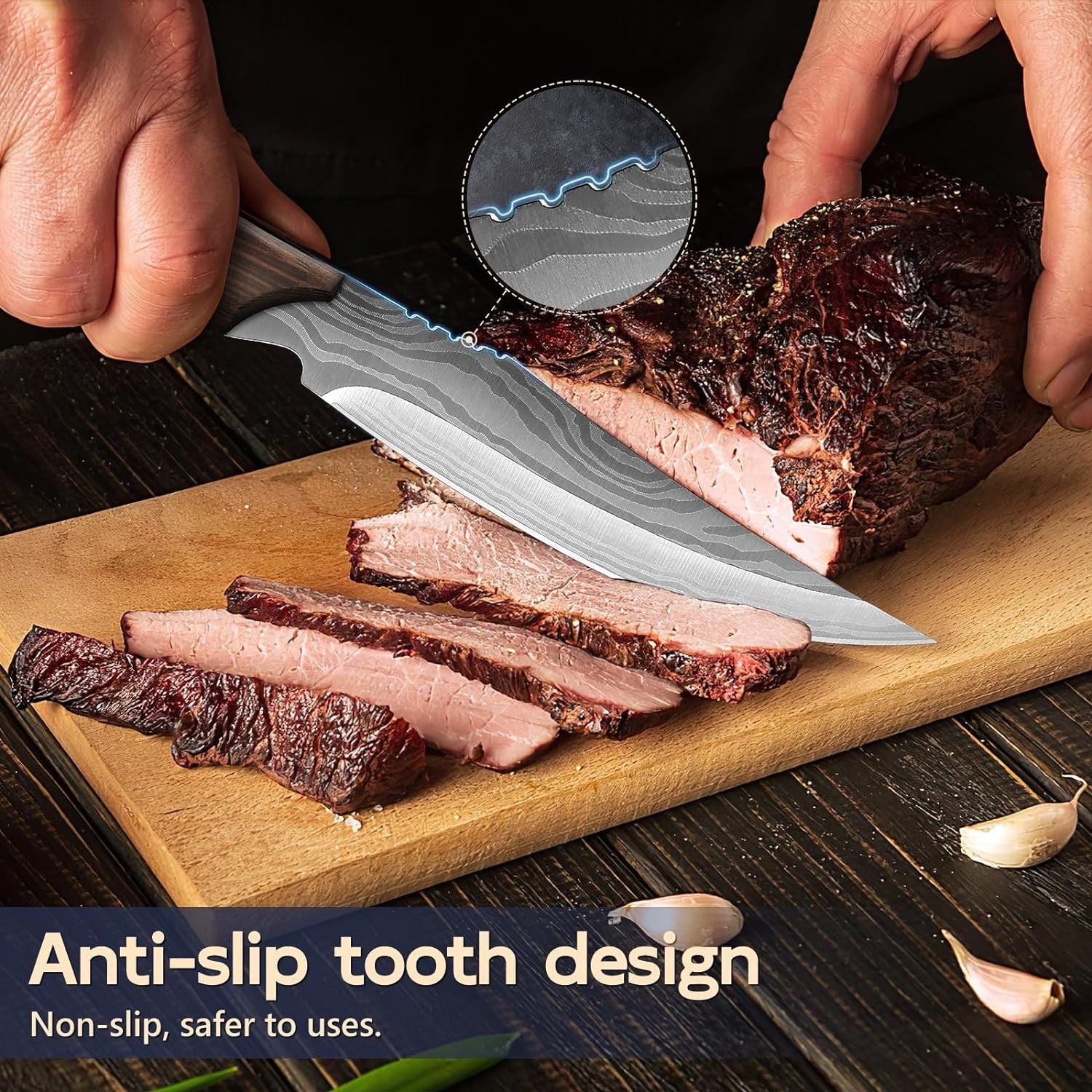 Messer Set Hochwertiges Steakmesser 4-teilig Edelstahl Holzgriff Geschenkidee