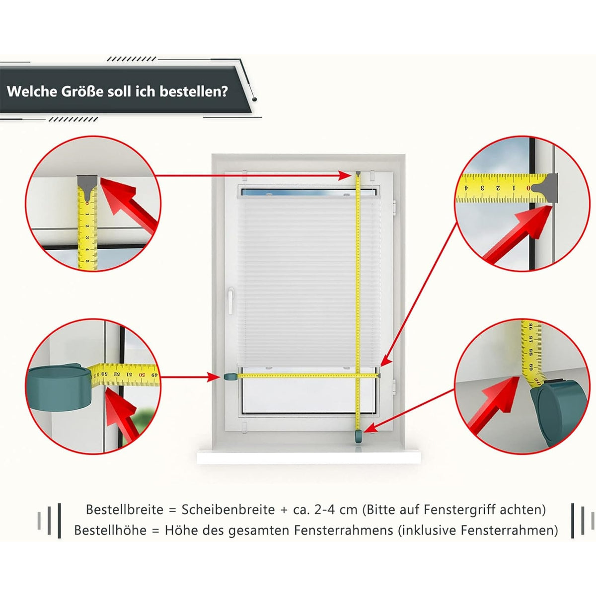 Plissee Klemmfix 40x120cm Weiß Jalousie ohne Bohren Klemmrollos für Fenster