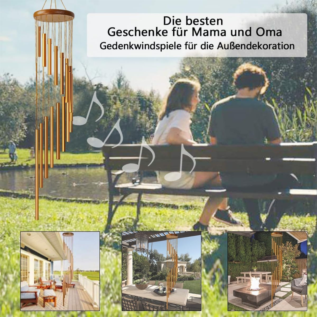 Windspiele Draußen Hängend Beruhigende Klänge Geschenk Terrasse Hof Heimdeko
