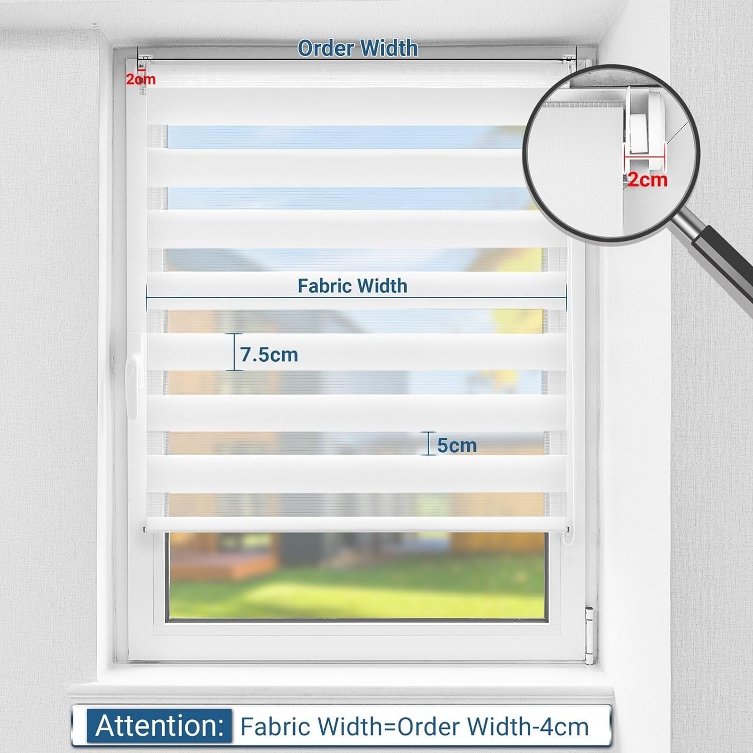 plissee ohne bohren Verdunkelung Doppelrollo Klemmfix 80x120cm Duo