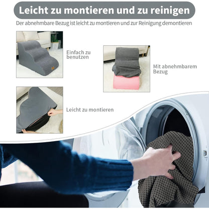 Hundetreppe für Kleine Hunde 3-Stufig Haustiertreppe Sofa