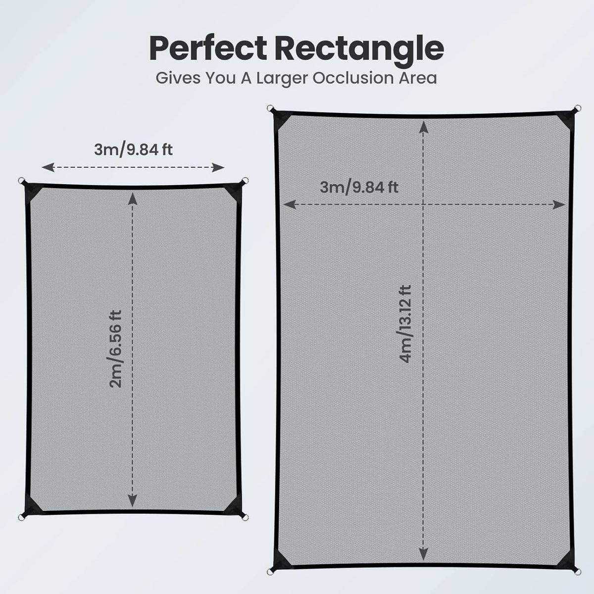 Sonnensegel Rechteckig 2x3m Sonnenschutz Terrasse Wasserdicht