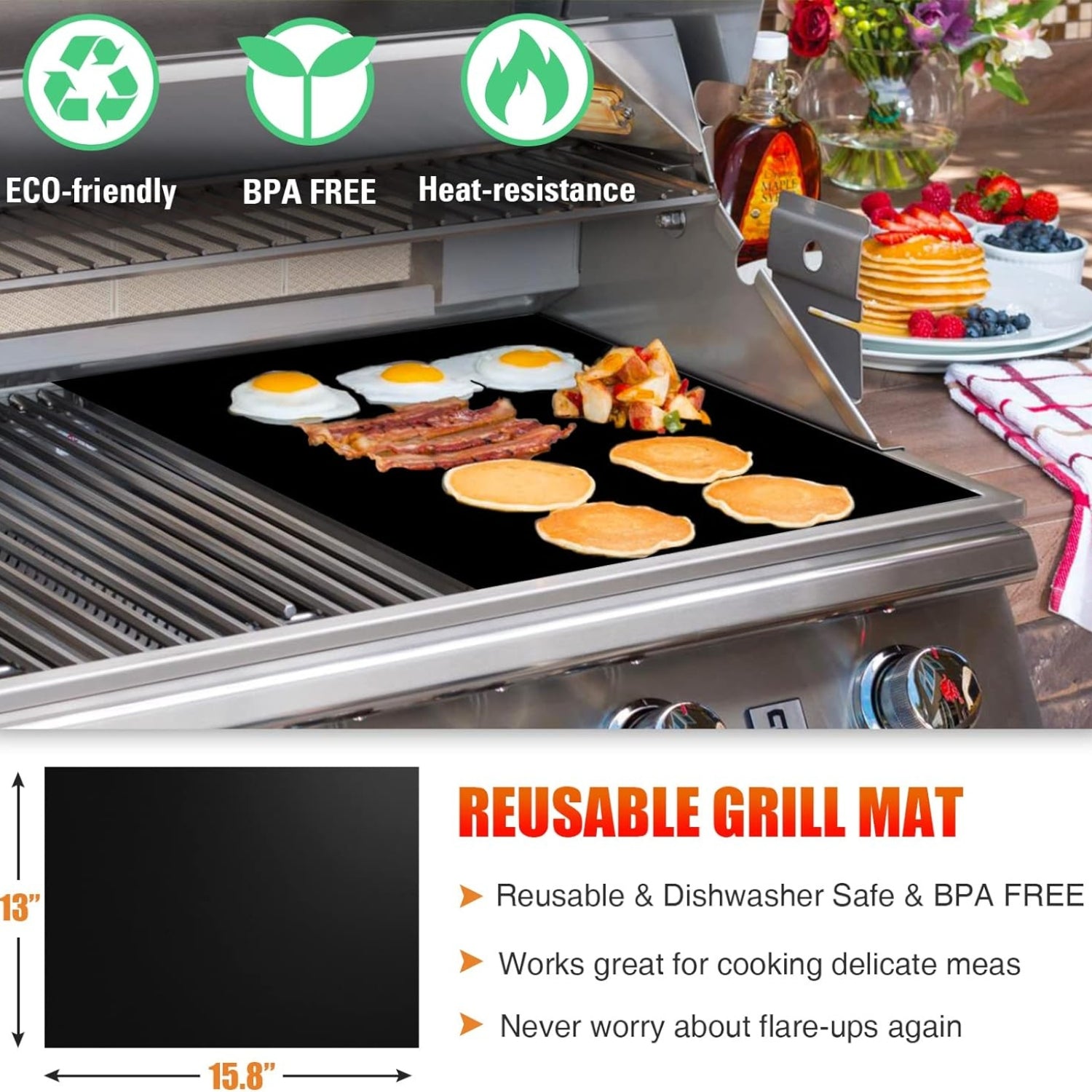 Grill Zubehörset Grillbesteck mit fleischthermometer 38 tlg Geschenke für Männer