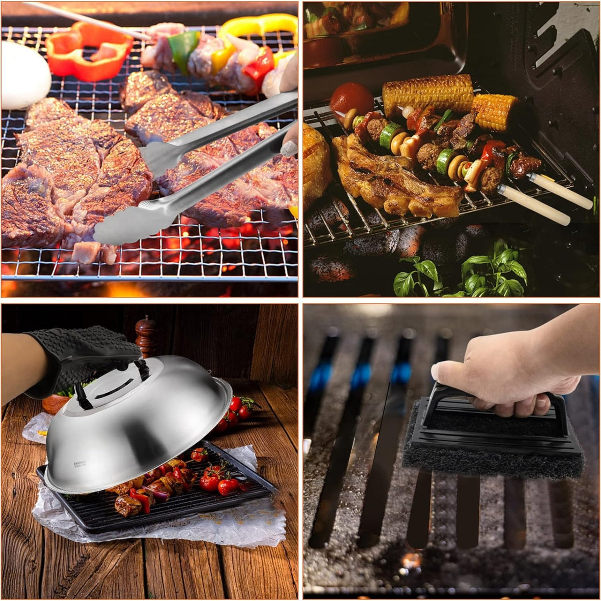 XL Grillzubehör Set 30tlg Grillbesteck Set Geschenke für Männer