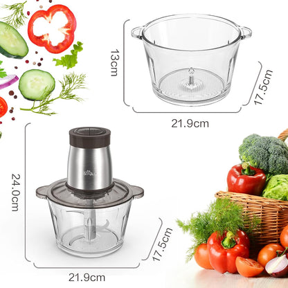 Mixer Zerkleinerer Standmixer Mini Küchenmaschine to go 2 Liter Glasbehälter