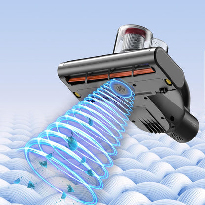 Jimmy BD7 Pro Milbensauger Kabellos Wiederaufladbar mit UV-C Licht & Ultraschall Sterilisation Entfernt 99,9% Bakterien Doppelter Becher Für Allergiker, Matratzen, Bett, Sofa, HEPA Filter Grau