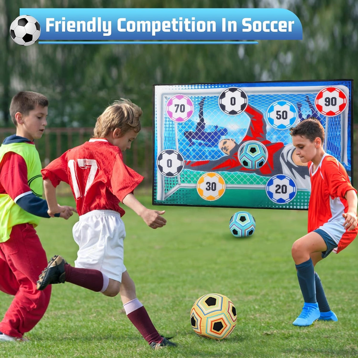 Outdoor Spielzeug Fußball Geschenke Jungen Spielset für Kinder 3-8