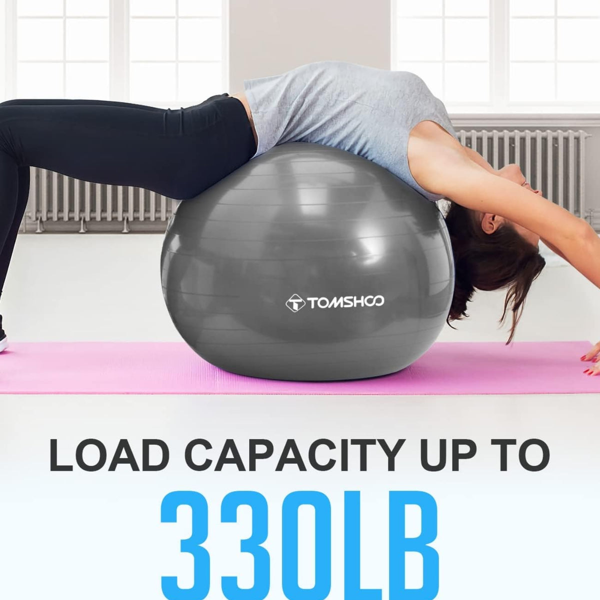 Gymnastikball 55cm Anti-Burst Yoga Ball Fitness Balance mit Luftpumpe