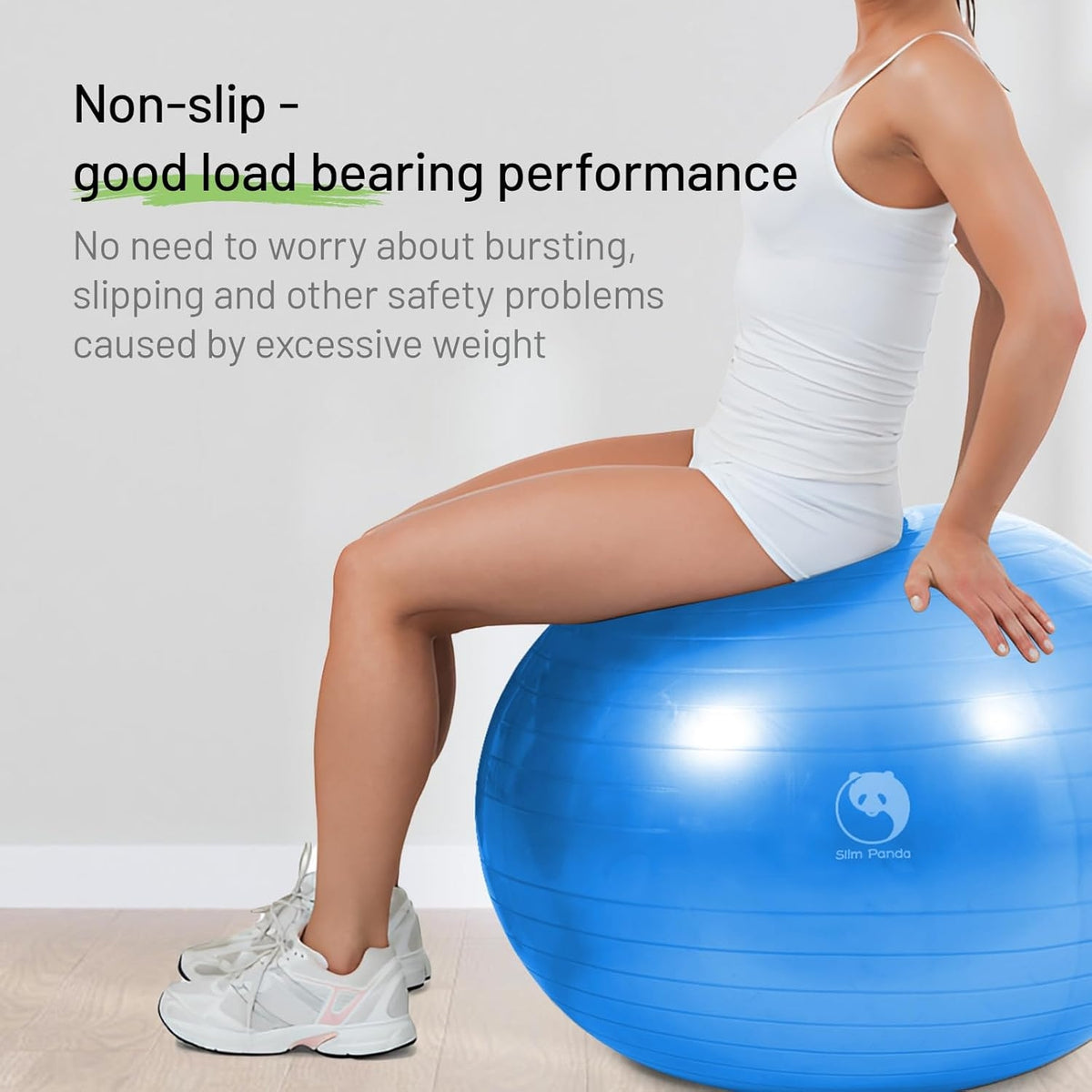 Gymnastikball 65cm Blau Pilates Ball Soft Yoga Ball Senioren Therapie Fitness