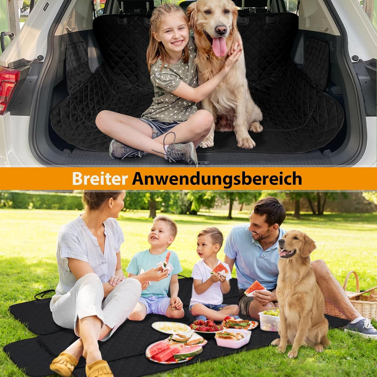 Hundedecke Rücksitz Isofix Wasserdicht Rutsch Kratzfeste Auto Rückbank Schutz