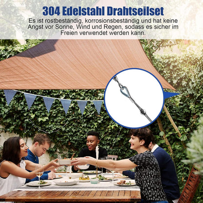 Wohnwagen Zubehör Wohnmobil 74 pcs Stahlseil Kit 35 m Verdickt 3 mm Edelstahl Drahtseil Spanndraht Seilspanner Spannschloss Edelstahl Kit Rankhilfen