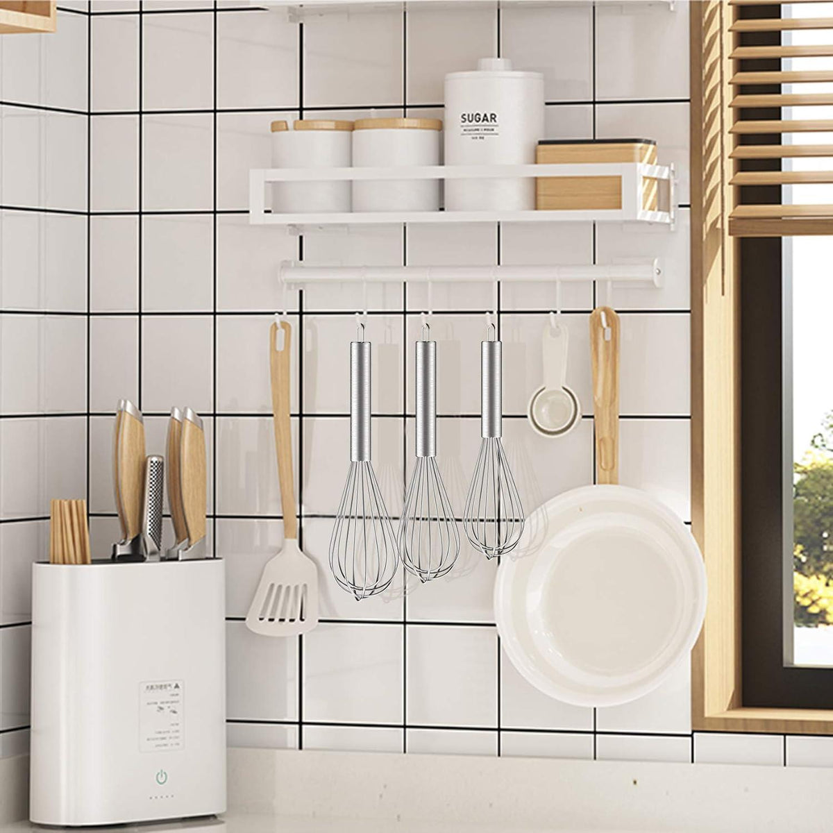 3-teiliges Edelstahl-Schneebesen-Set, Draht-Schneebesen in 3 Größen